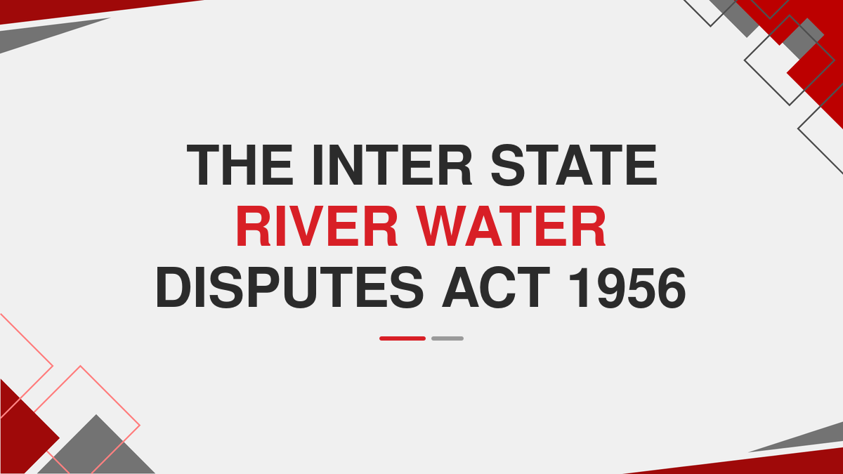The Inter State River Water Disputes Act 1956 ( Ebook )