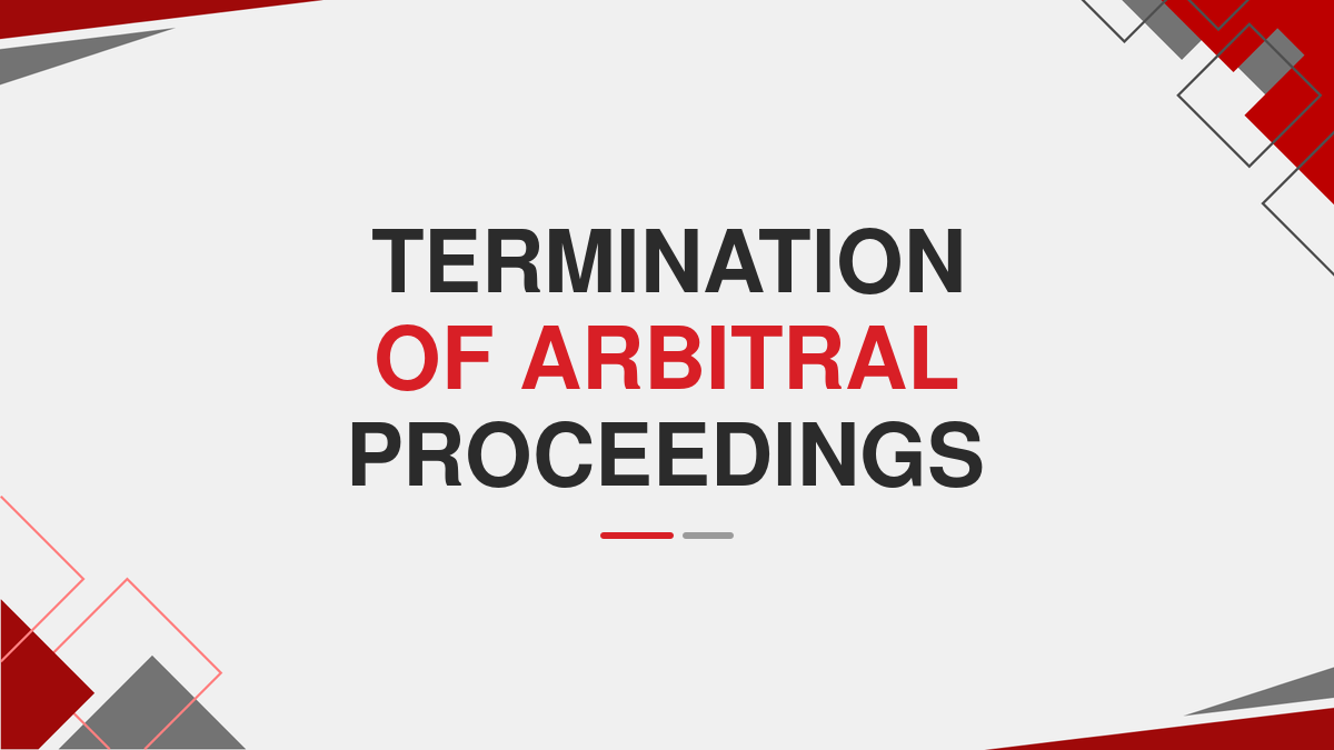 Termination of Arbitral Proceedings